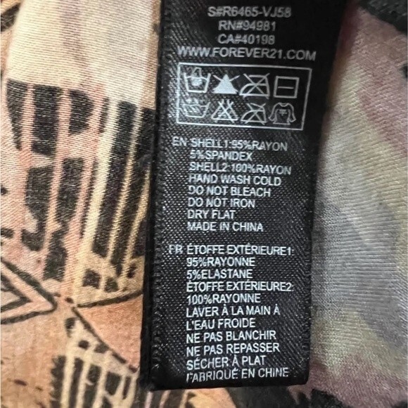 Black and abstract print racerback dress size small - Picture 6 of 7